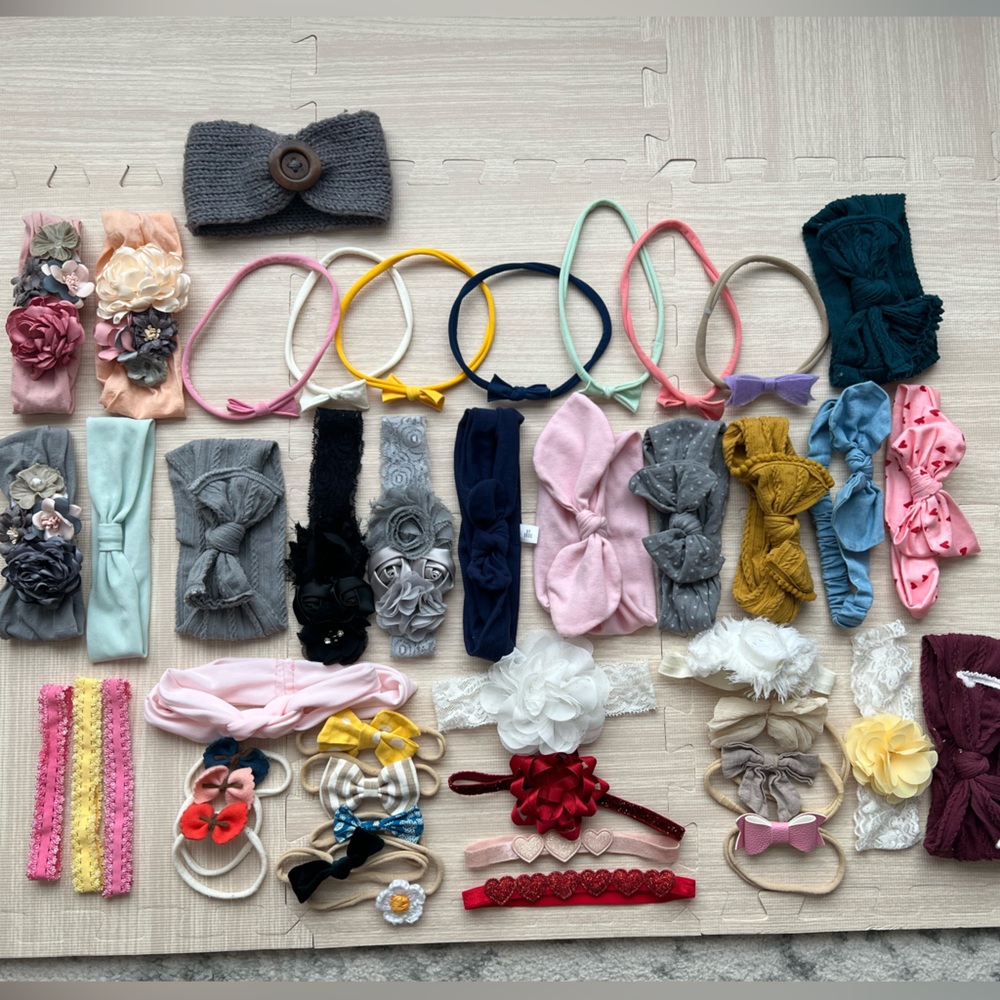 Baby girl headband lot of 45